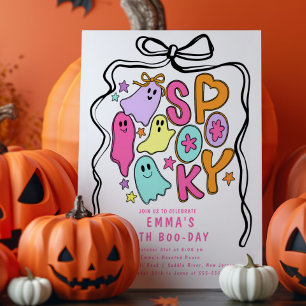 Invitación Fantasma Cumpleaños Halloween