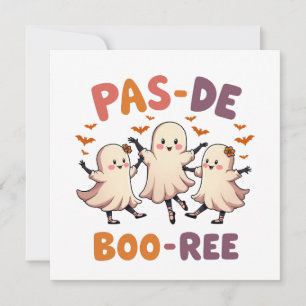 Invitación Fantasma de bailes de ballet de Halloween