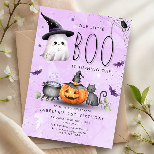 Invitación Fantasma de Boo Halloween 1º 2º 3º cumpleaños 5º
