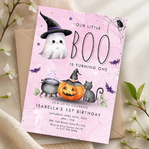 Invitación Fantasma de Boo Halloween 1º 2º 3º cumpleaños 5º