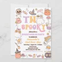 Invitación fantasma de dos fantasmas de Halloween