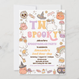 Invitación fantasma de dos fantasmas de Halloween