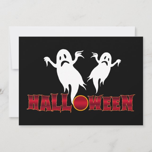 Invitación Fantasma de Halloween (Anverso)