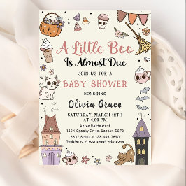 Invitación Fantasma De Halloween Un Pequeño Boo Se Debe A Bab