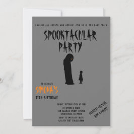 Invitación Fantasma de Halloween y niño Fiesta traviesa