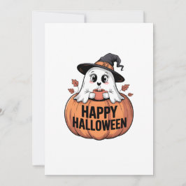 Invitación Fantasma de la cafetería de Halloween