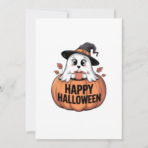 Invitación Fantasma de la cafetería de Halloween