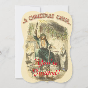 Invitación Fantasma de la Navidad Presente Scrooge