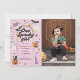 Invitación Fantasma de primer cumpleaños de un Chica fantasma