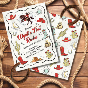 Invitación Fantasma de Rodeo de Cowboy Occidental