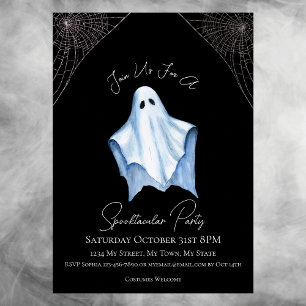 Invitación Fantasma de sábana Fiesta de Halloween para adulto