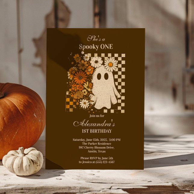 Invitación Fantasma del tablero de cheques floral ruso primer (Subido por el creador)