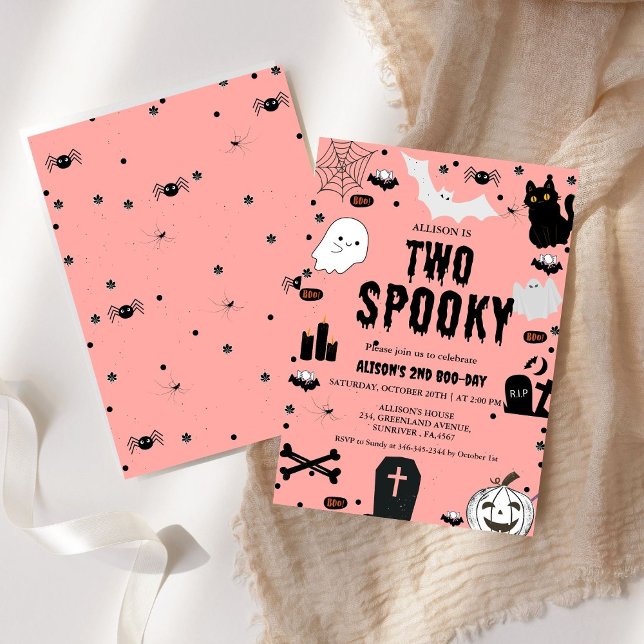 Invitación Fantasma dos fantasmagóricos fiestas de Halloween  (Subido por el creador)