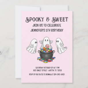 Invitación Fantasma espeluznante de Halloween