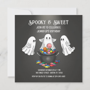 Invitación Fantasma espeluznante de Halloween