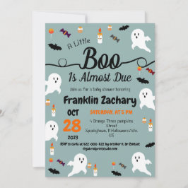 Invitación Fantasma espeluznante simple y elegante, Baby Show