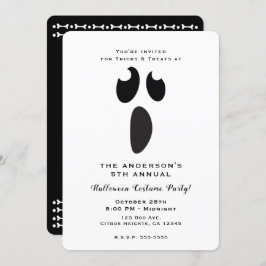 Invitación Fantasma Face Halloween fiesta truco o Fiesta de t