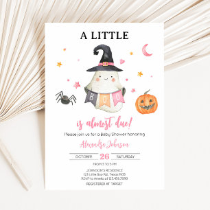 Invitación Fantasma fantasma pequeño Baby Shower de Halloween