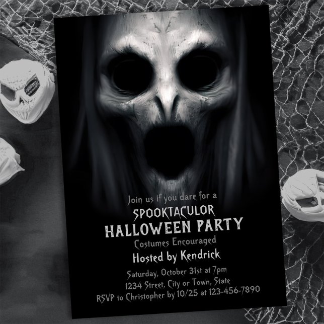 Invitación Fantasma Fiesta de disfraces de Halloween (Subido por el creador)