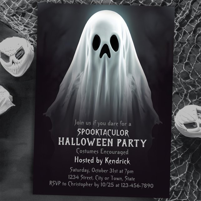 Invitación Fantasma Fiesta de disfraces de Halloween (Subido por el creador)