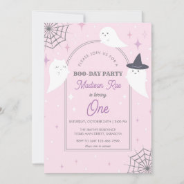 Invitación Fantasma Fiesta de Halloween Marco de arco Cumplea