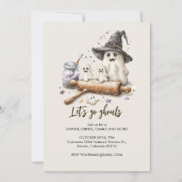 Invitación Fantasma Ghost Chef con alfiler, Halloween