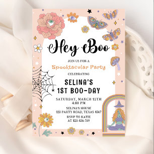 Invitación Fantasma Halloween Chica Spooktacular Cumpleaños