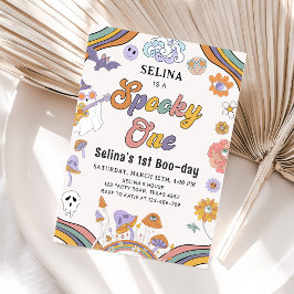 Invitación Fantasma Halloween Famoso Un Groovy Primer Cumplea