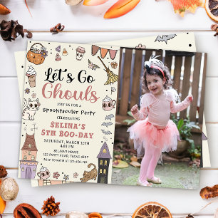 Invitación Fantasma Halloween Fantasma Cumpleaños Vamos Ghoul