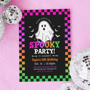 Invitación Fantasma Halloween Fantasma Retro