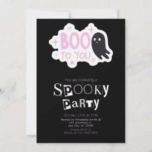 Invitación Fantasma Halloween Minimalista moderno