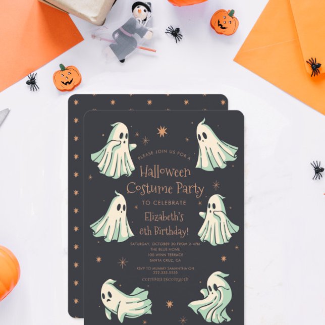 Invitación Fantasma Halloween Spooktacular Costum Fiesta de c (Subido por el creador)
