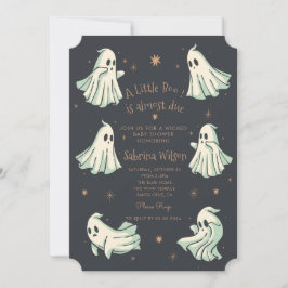 Invitación Fantasma Halloween Un poco de Baby Shower