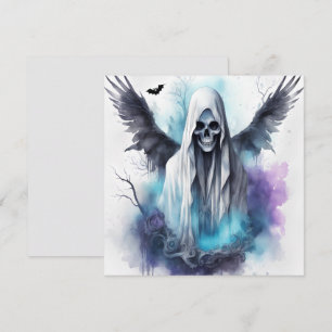 Invitación Fantasma Místico de Halloween - Arte Acuarela Góti