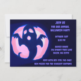 Invitación Fantasma morado negro Fantasma Fiesta fantasma de 