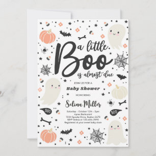 Invitación Fantasma Pequeño Boo Se Debe A La Baby Shower De H