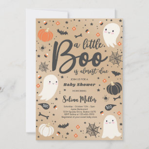 Invitación Fantasma Pequeño Boo Se Debe A La Baby Shower De H