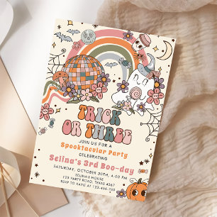 Invitación Fantasma Retro Ghost Halloween 3er cumpleaños