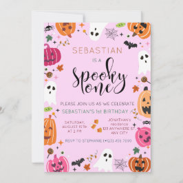 Invitación Fantasma Un cumpleaños de Halloween