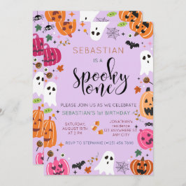 Invitación Fantasma Un cumpleaños de Halloween