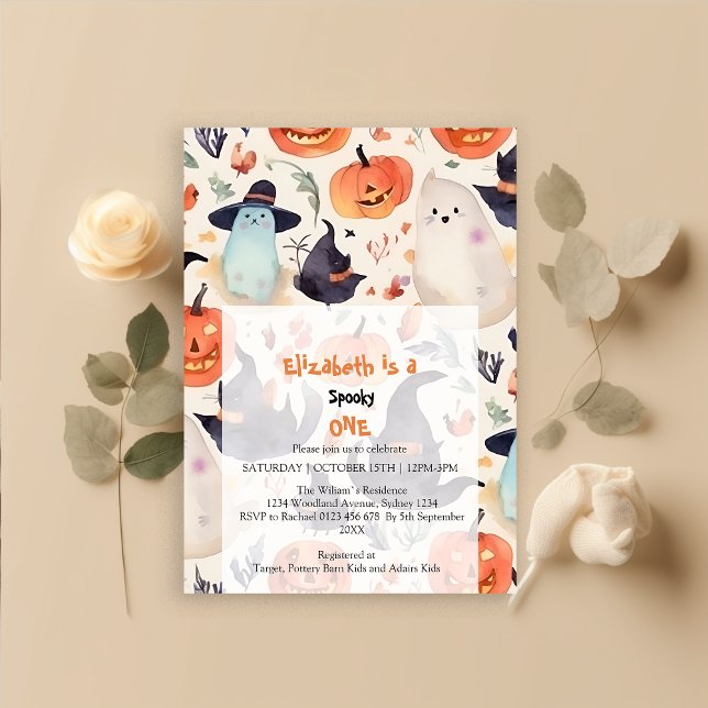 Invitación Fantasma Un cumpleaños de Halloween (Subido por el creador)