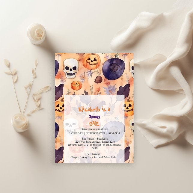 Invitación Fantasma Un cumpleaños de Halloween (Subido por el creador)