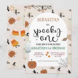 Invitación Fantasma Un cumpleaños de Halloween