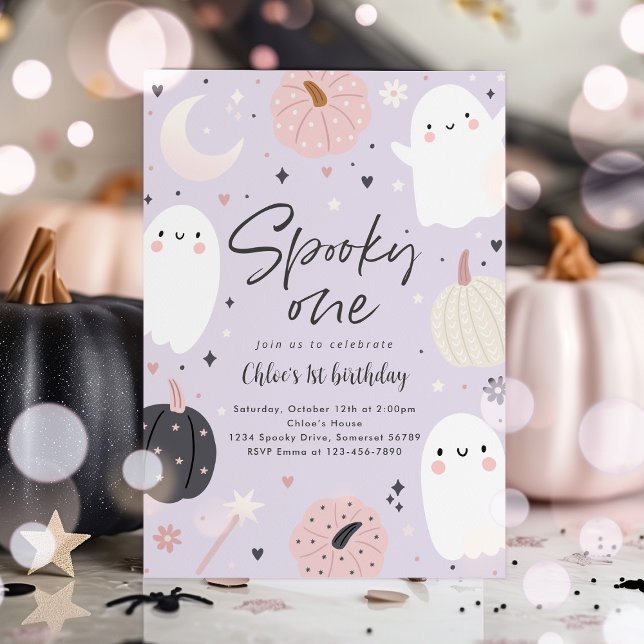 Invitación Fantasma un fantasma de Boho Halloween Fiesta de c (Subido por el creador)