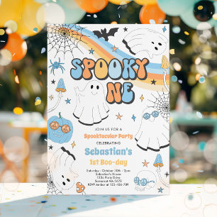 Invitación Fantasma Un Fantasma De Halloween Groovy Primer Cu