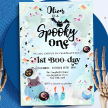 Fantasma un fantasma de Halloween Primer cumpleaño