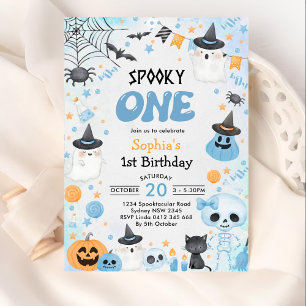 Invitación Fantasma un fantasma de Halloween Primer cumpleaño