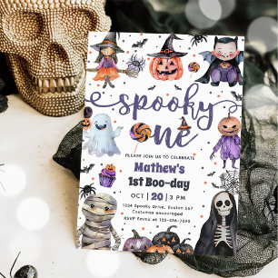 Invitación Fantasma un fantasma de Halloween Primer Fiesta de