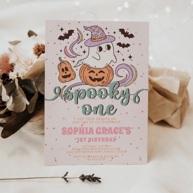 Invitación Fantasma Un Fantasma Retro Halloween (Subido por el creador)