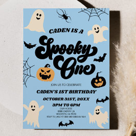 Invitación Fantasma Un Fiesta de Halloween Primer Cumpleaños